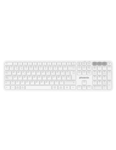 Teclado inalámbrico multidispositivo phoenix k300 blueooth dual y 2 4ghz blanco