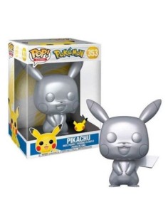 Funko pop jumbo pokemon s6 pikachu plateado efecto metalico 10 pulgadas edicion especial exclusivo 5