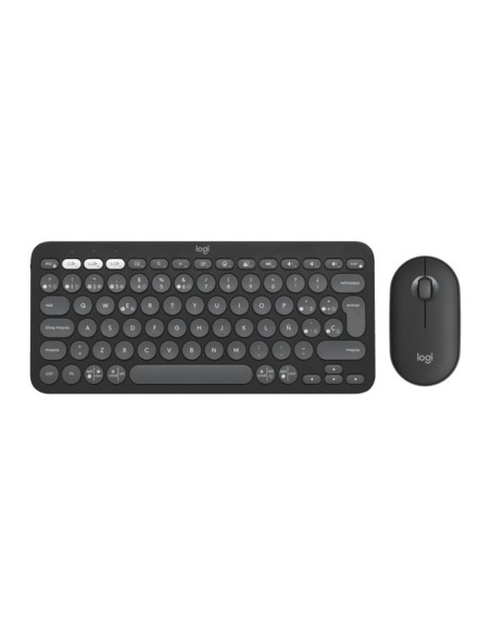 Teclado  mouse logitech pebble 2 combo inalambrico negro