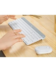 Teclado  mouse logitech mk470 wireless inalambrico blanco