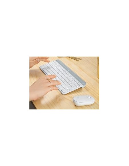 Teclado  mouse logitech mk470 wireless inalambrico blanco