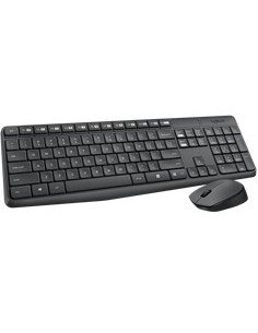 Teclado  mouse logitech mk235 wireless inalambrico resistente a salpicaduras