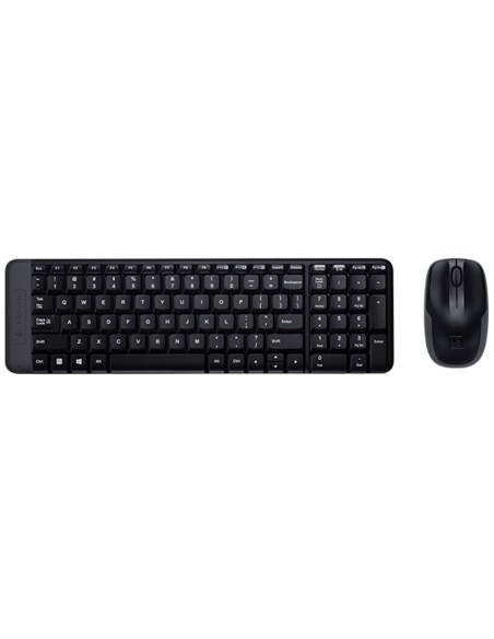 Teclado  mouse logitech mk220 wireless inalambrico negro portugues