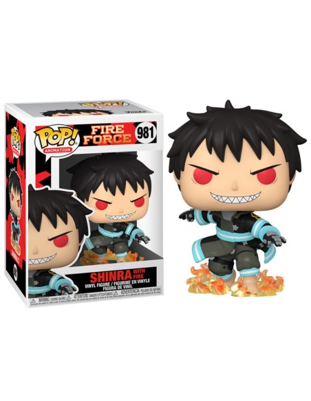 Funko pop animacion fire force shinra con fuego 56159