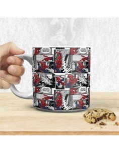 Taza xl paladone spider  man página de comic