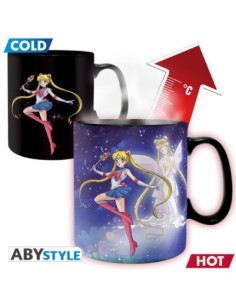 Taza termica abystyle sailor moon sailor y chibi