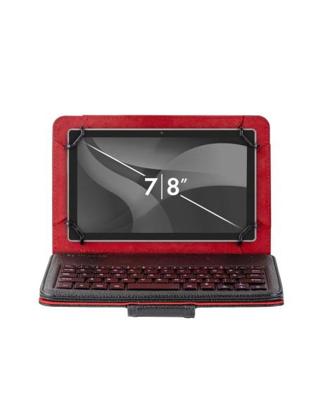 Funda universal phoenix para tablet hasta 8 pulgadas teclado con cable