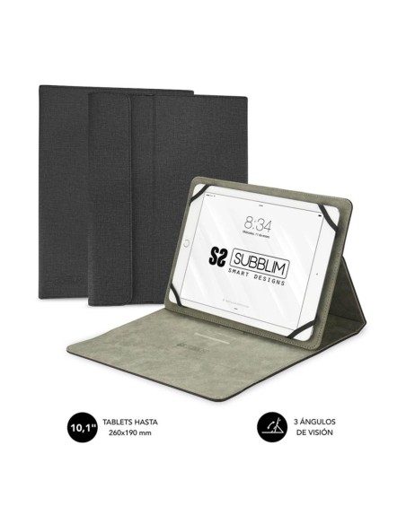 Funda subblim clever stand para tablet case 10 1 pulgadas negro