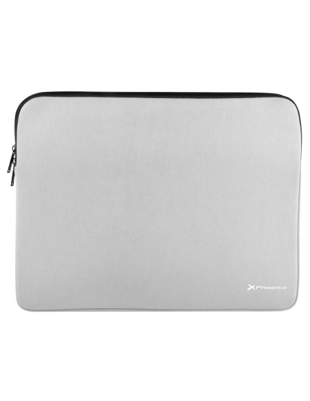 Funda de neopreno phoenix para tablet o portátil 14 pulgadas interior terciopelo gris