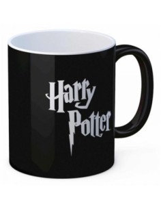 Taza sd toys harry potter logo ceramica negra