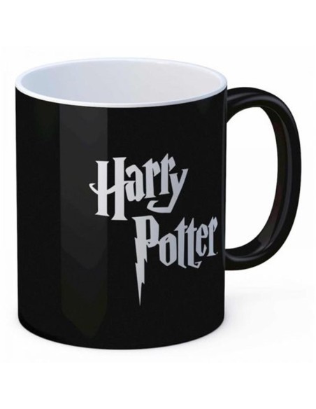 Taza sd toys harry potter logo ceramica negra