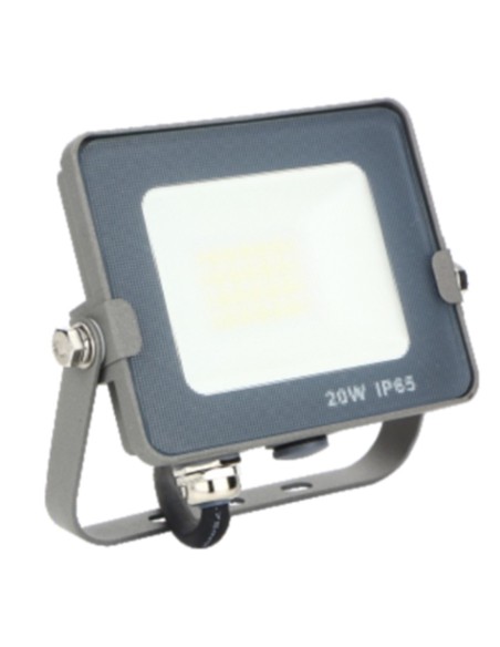 Foco proyector led ips 65 20w 5700k luz fria 1 600lm gris