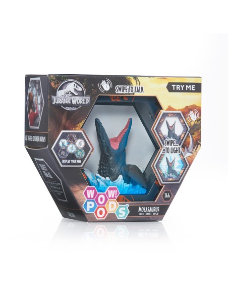 Figura wow pod jurassic world mosasaurus sfx con sonido