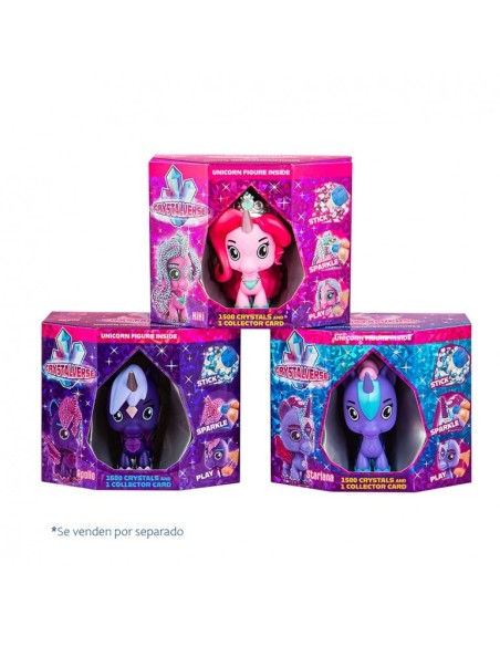 Figura unicornio crystalverse classic 1 unidad aleatoria