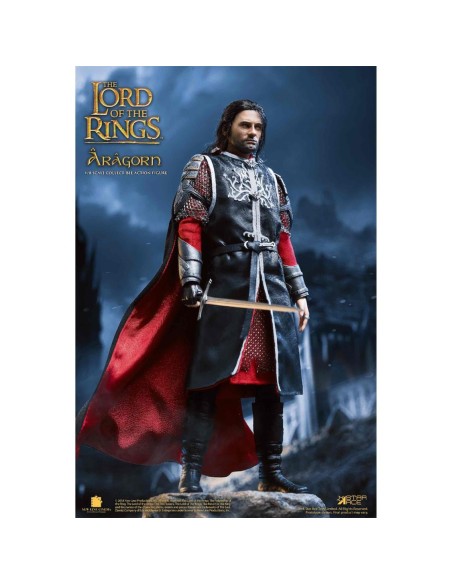 Figura star ace el señor de los anillos aragorn 2 0 version deluxe real master serie 22 5 cm