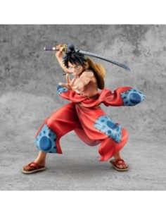 Figura megahouse one piece p o p statue warriors alliance luffy taro