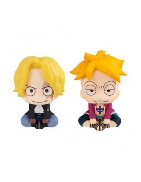 Figura megahouse look up one piece sabo y marco con regalos sorpresa