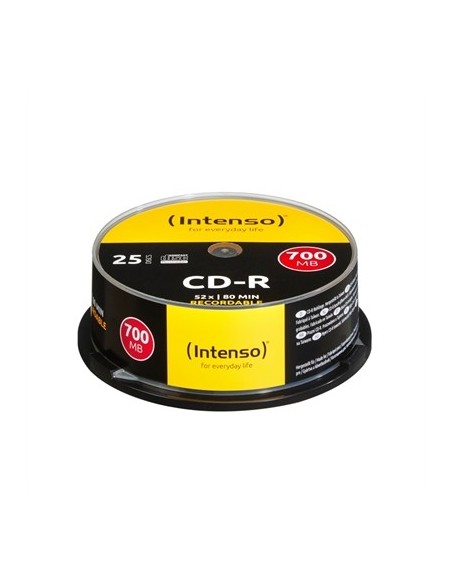 Tarrina de cd  r virgenes intenso 700mb  80 min 25 unidades