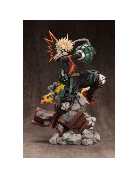 Figura kotobukiya my hero academia artfxj katsuki bakugo ver 2 bonus edition pvc escala 1  8 26 cm