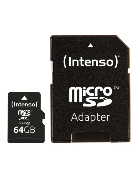 Tarjeta memoria micro sd intenso 64gb cl10  adaptador sd