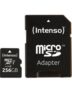 Tarjeta memoria micro sd intenso 256gb uhs  i cl10  adaptador sd