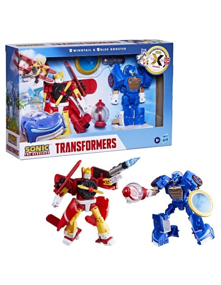 Figura hasbro transformers sonic the hedgehog wingtail y blue booster