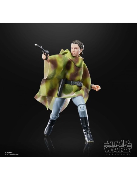Figura hasbro the black series 40th aniversario star wars return of the jedi  princesa leia endor