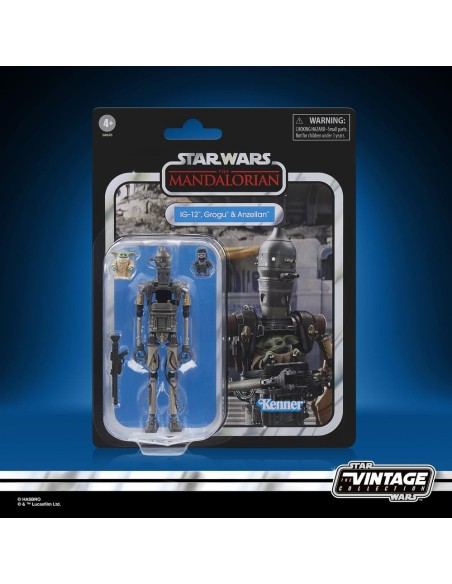 Figura hasbro star wars the mandalorian the vintage collection ig  12 grogu y anzellan