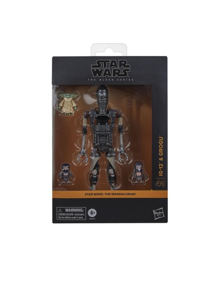 Figura hasbro star wars the mandalorian the black series ig  12 y grogu