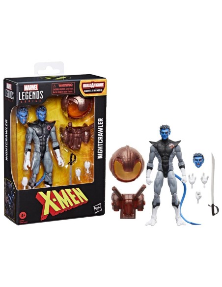 Figura hasbro marvel legends series build a figure marvels nemesis x  men nightcrawler