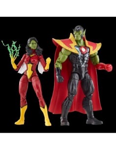 Figura hasbro marvel legends series avengers skrull queen y super  skrull