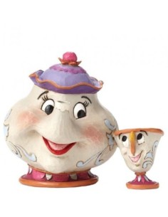 Figura enesco disney la bella y la bestia mrs potts y chip