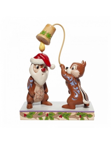 Figura enesco disney chip y dale version navideña