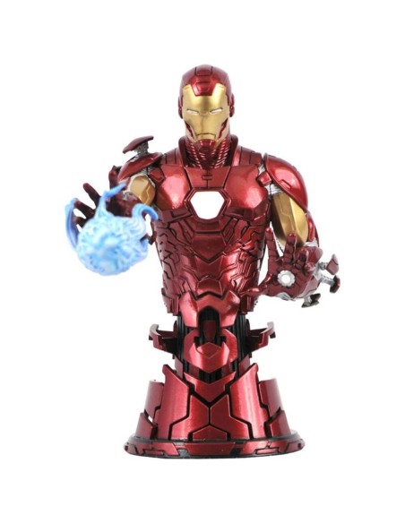 Figura diamond collection marvel avengers iron man mini busto resina 15 cm 1  7 scale