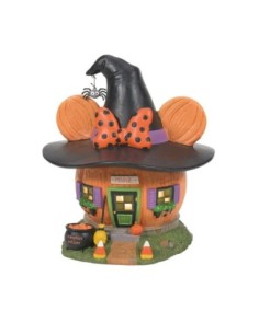 Figura decorativa enesco disney mickey y minnie minnie casa calabaza
