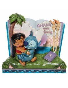 Figura decorativa enesco disney lilo y stitch libro ohana