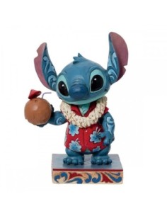 Figura decorativa enesco disney lilo y stitch  stitch hawaiano