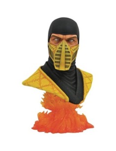 Figura busto diamond select toys mortal kombat scorpion escala 1  2 legends in 3d re  run resina