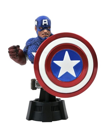 Figura busto diamond select toys marvel animado capitan america escala 1  7 resina