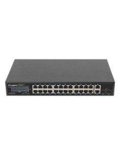 Switch lanberg 24 puertos 1gb poe  2x sfp 2x gbit ethernet 360w rack 19 pulgadas