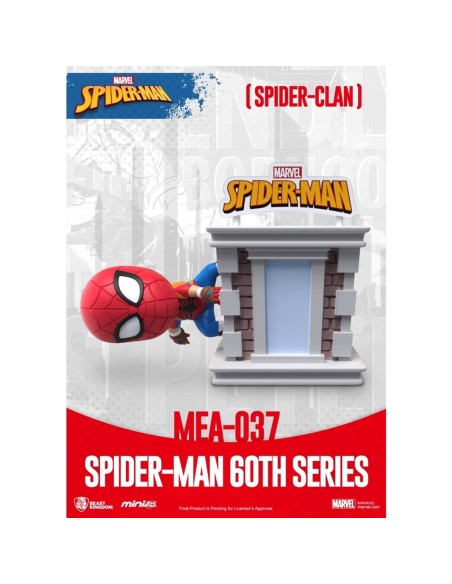 Figura beast kingdom mini egg attack marvel spider  man spider  clan serie 60 aniversario