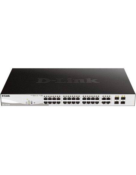 Switch d  link 28 puertos gestionable 24 10  100  1000 poe layer2 smartiii