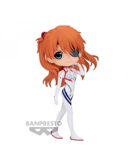 Figura banpresto q posket evangelion  3 01 0 plugsuit style asuka shikinami langley ver b 14cm