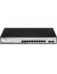 Switch d  link 10 puertos gestionable 8 gigabit ethernet 10  100  100 2 sfp layer2 smartiii