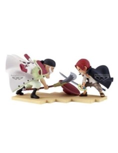 Figura banpresto one piece world collectable figure log stories edward newgate vs shanks 13cm