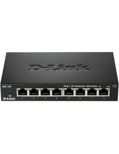 Switch 8 puertos 10  100 fast ethernet d  link