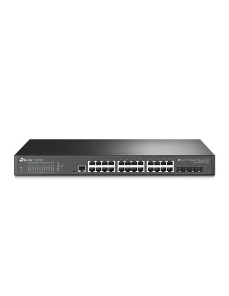 Switch 24 puertos tp  link 10  100  1000  4 sfp 10g  1 puerto para consola
