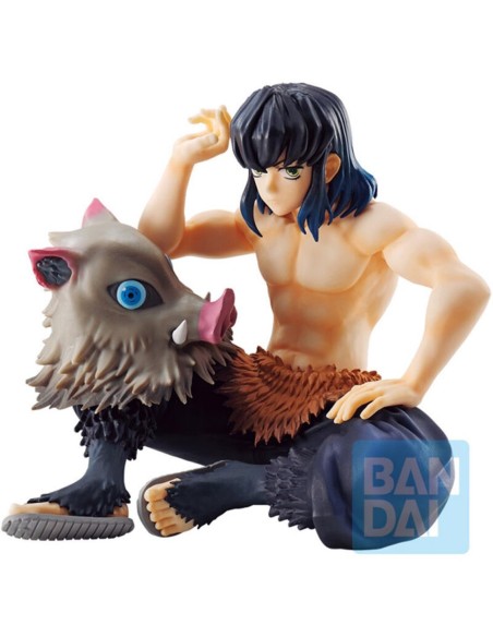 Figura bandai ichibansho demon slayer kimetsu no yaiba inosuke hashibira 10 cm exclusiva