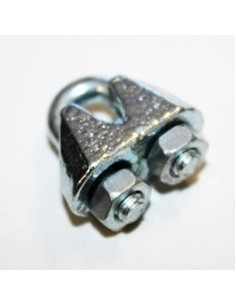 Sujeta cables recto galvanizado din  741 3 mm