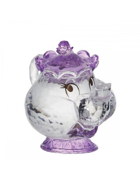 Figura acrílica enesco disney la bella y la bestia mrs  potts